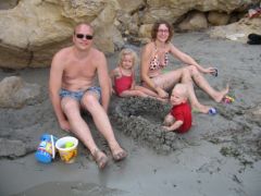 Sur la plage de l'Illot